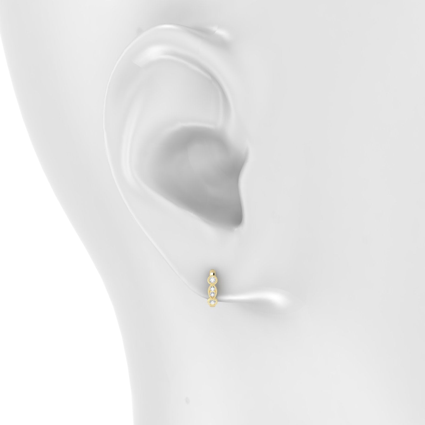 Camilla | 18k Yellow Gold 6.5 mm Diamond Hoop Piercing