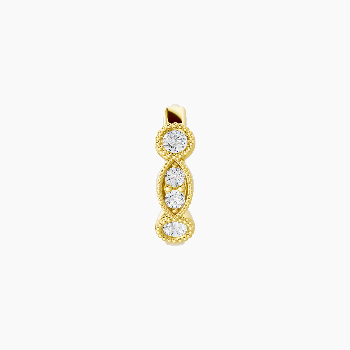 Camilla | 18k Yellow Gold 6.5 mm Diamond Nose Ring Piercing