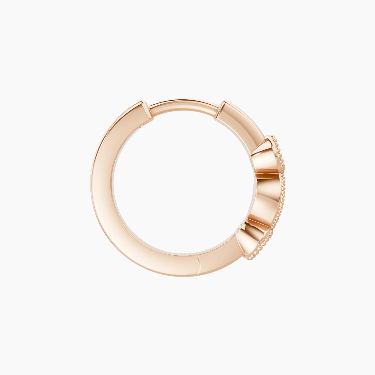 Camilla | 18k Rose Gold 8 mm Pink Sapphire Hoop Piercing