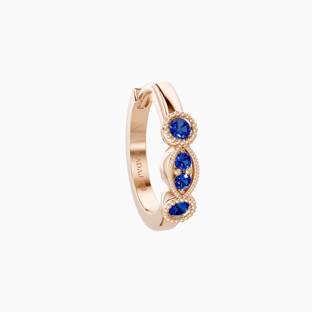 Camilla | 18k Rose Gold 8 mm Sapphire Hoop Piercing