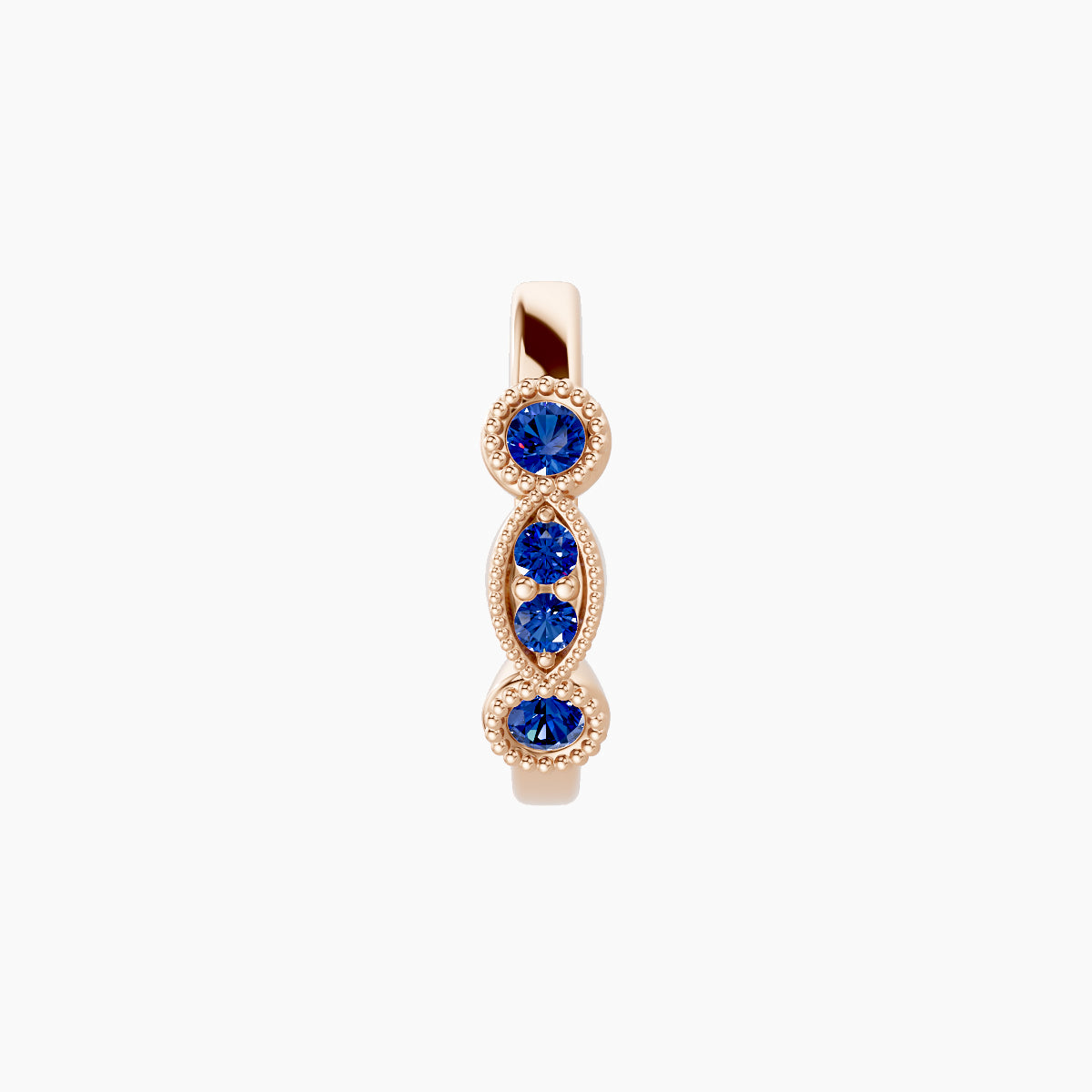 Camilla | 18k Rose Gold 8 mm Sapphire Hoop Piercing