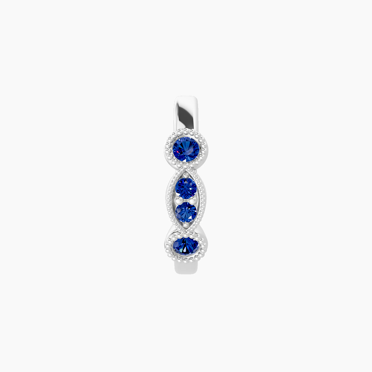 Camilla | 18k White Gold 8 mm Sapphire Hoop Piercing