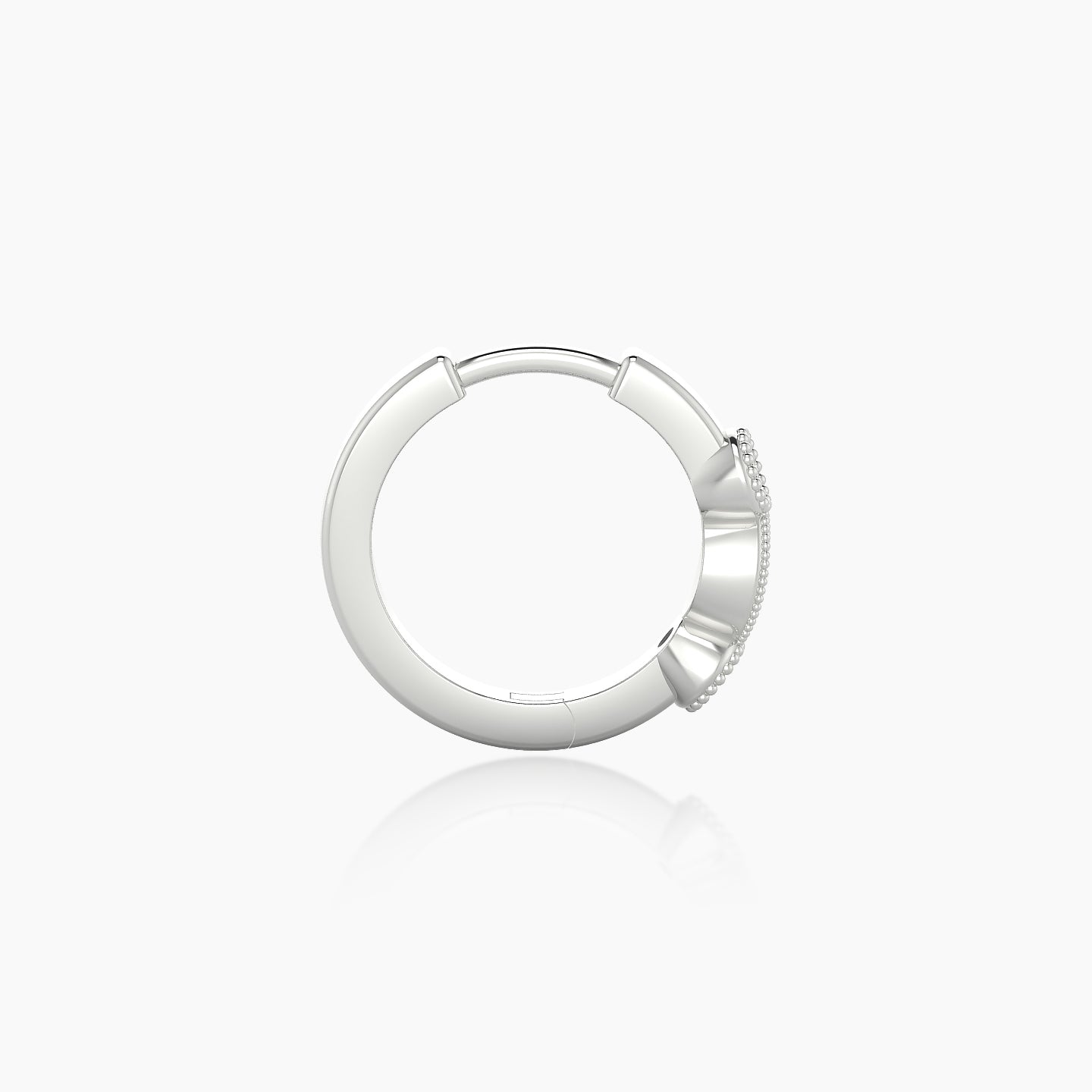 Camilla | 18k White Gold 8 mm Black Diamond Hoop Piercing