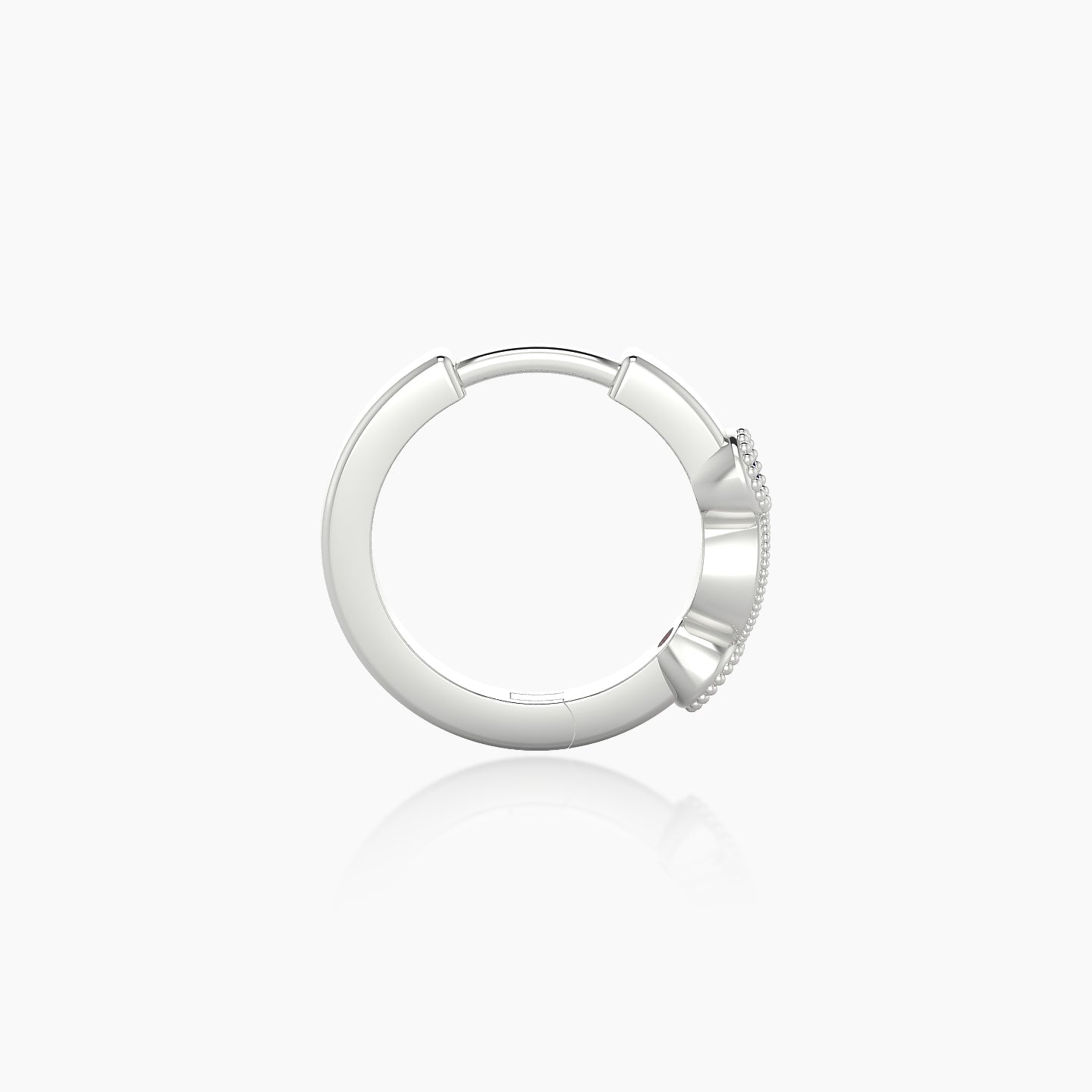 Camilla | 18k White Gold 8 mm Ruby Hoop Piercing