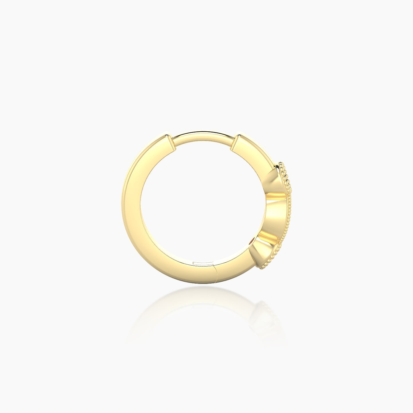 Camilla | 18k Yellow Gold 8 mm Ruby Hoop Piercing