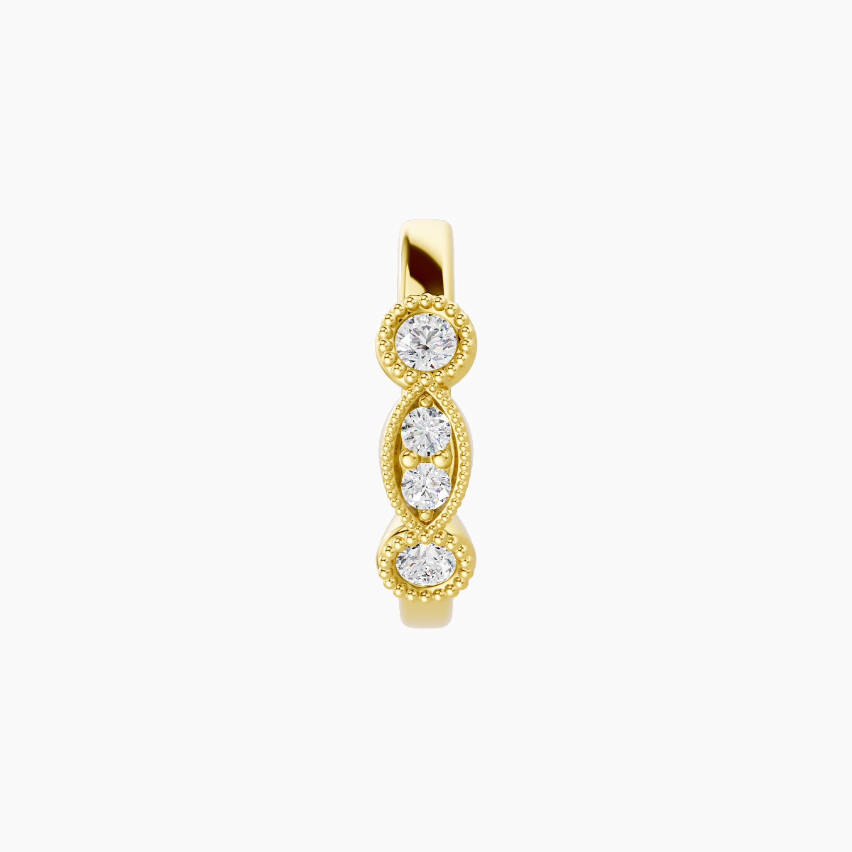 Camilla | 18k Yellow Gold 8 mm Diamond Nose Ring Piercing