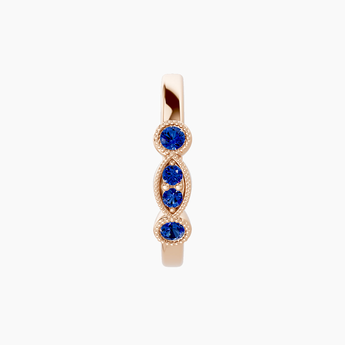 Camilla | 18k Rose Gold 9.5 mm Sapphire Hoop Piercing