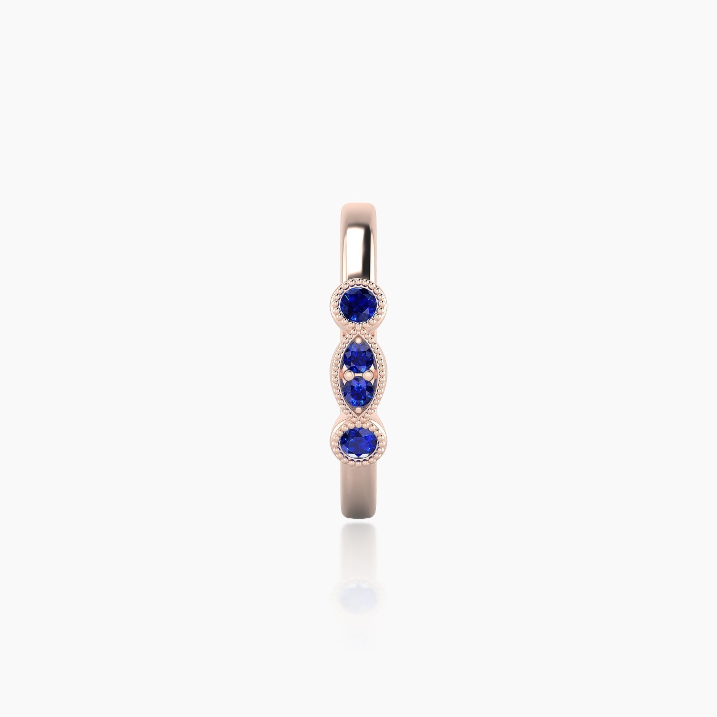 Camilla | 18k Rose Gold 9.5 mm Sapphire Hoop Piercing