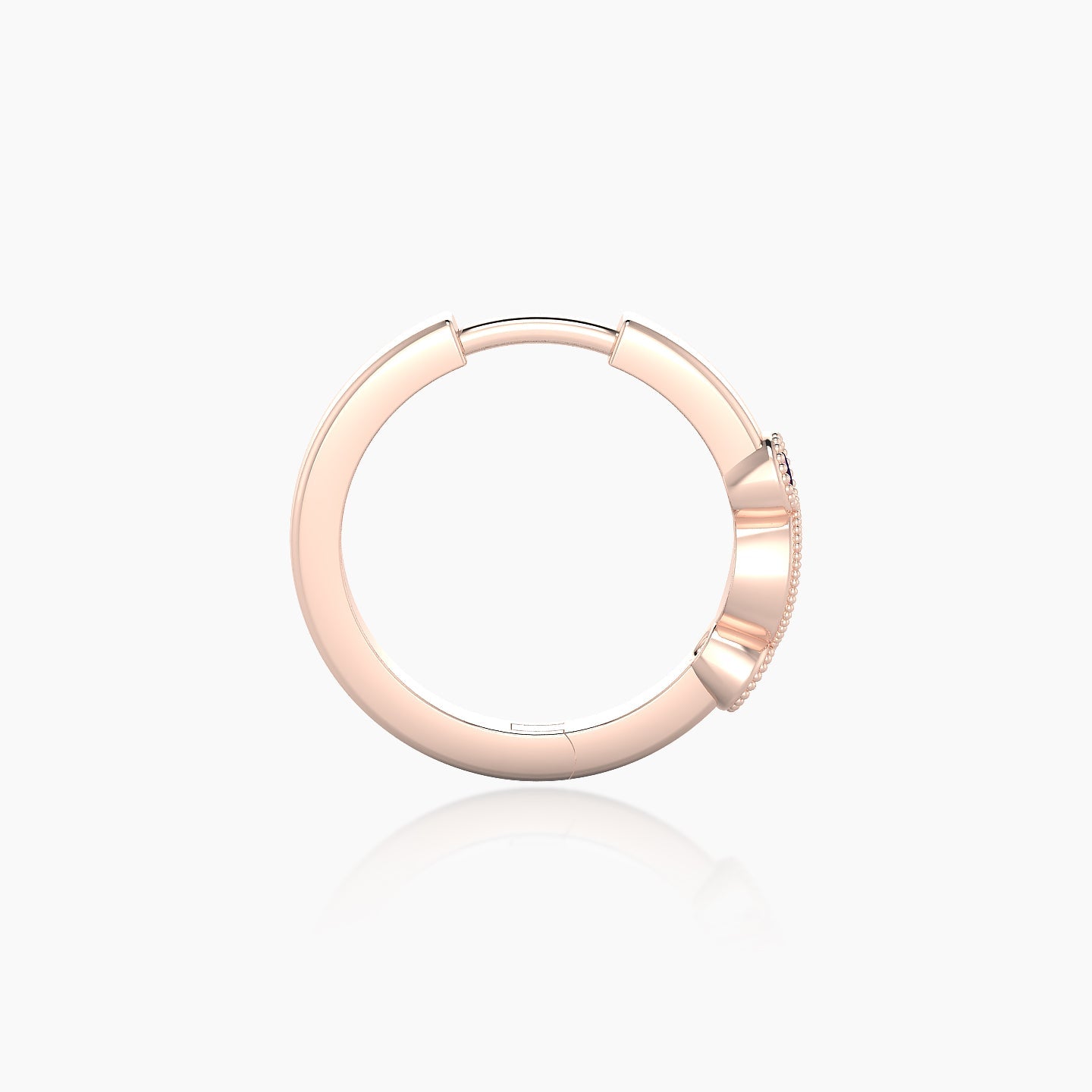 Camilla | 18k Rose Gold 9.5 mm Ruby Hoop Piercing