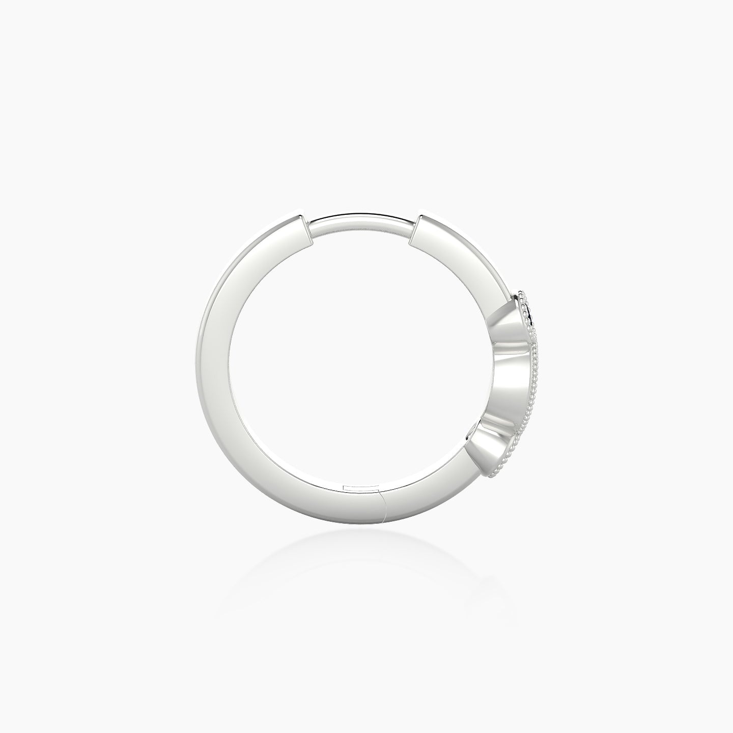 Camilla | 18k White Gold 9.5 mm Emerald Hoop Piercing