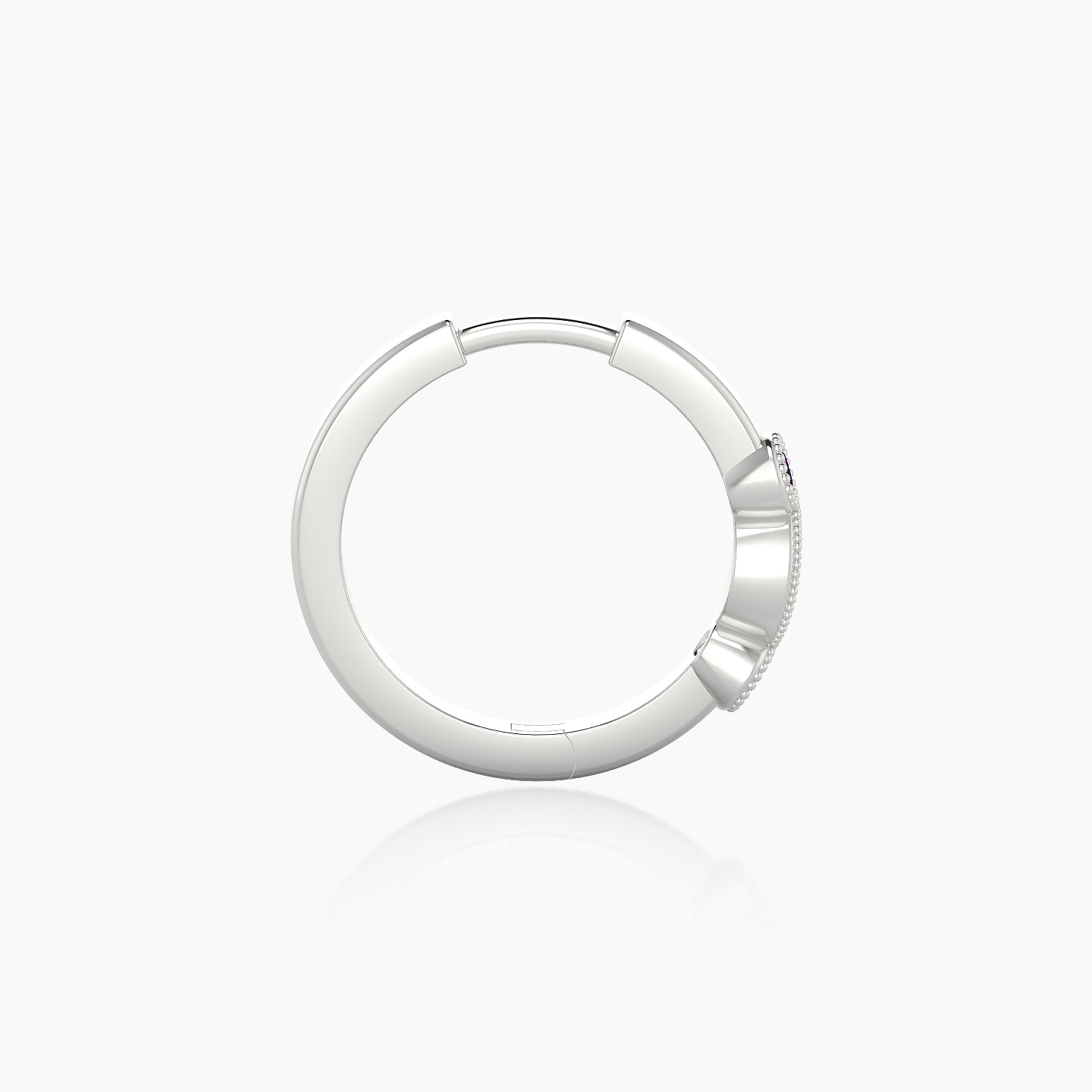 Camilla | 18k White Gold 9.5 mm Ruby Hoop Piercing