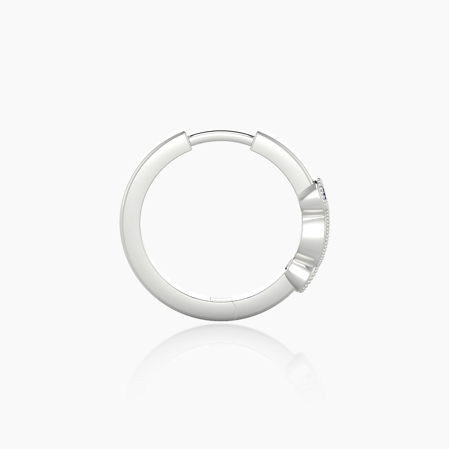 Camilla | 18k White Gold 9.5 mm Sapphire Hoop Piercing