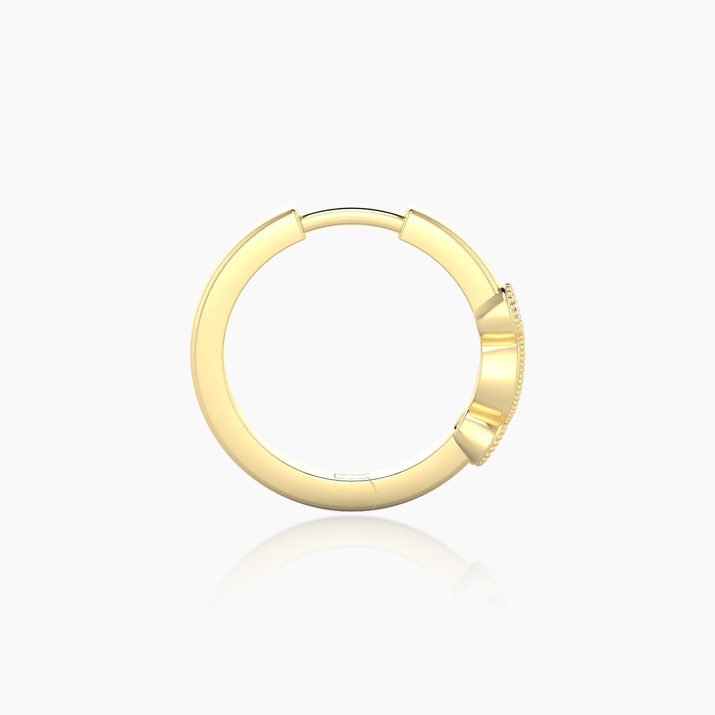 Camilla | 18k Yellow Gold 9.5 mm Black Diamond Hoop Piercing