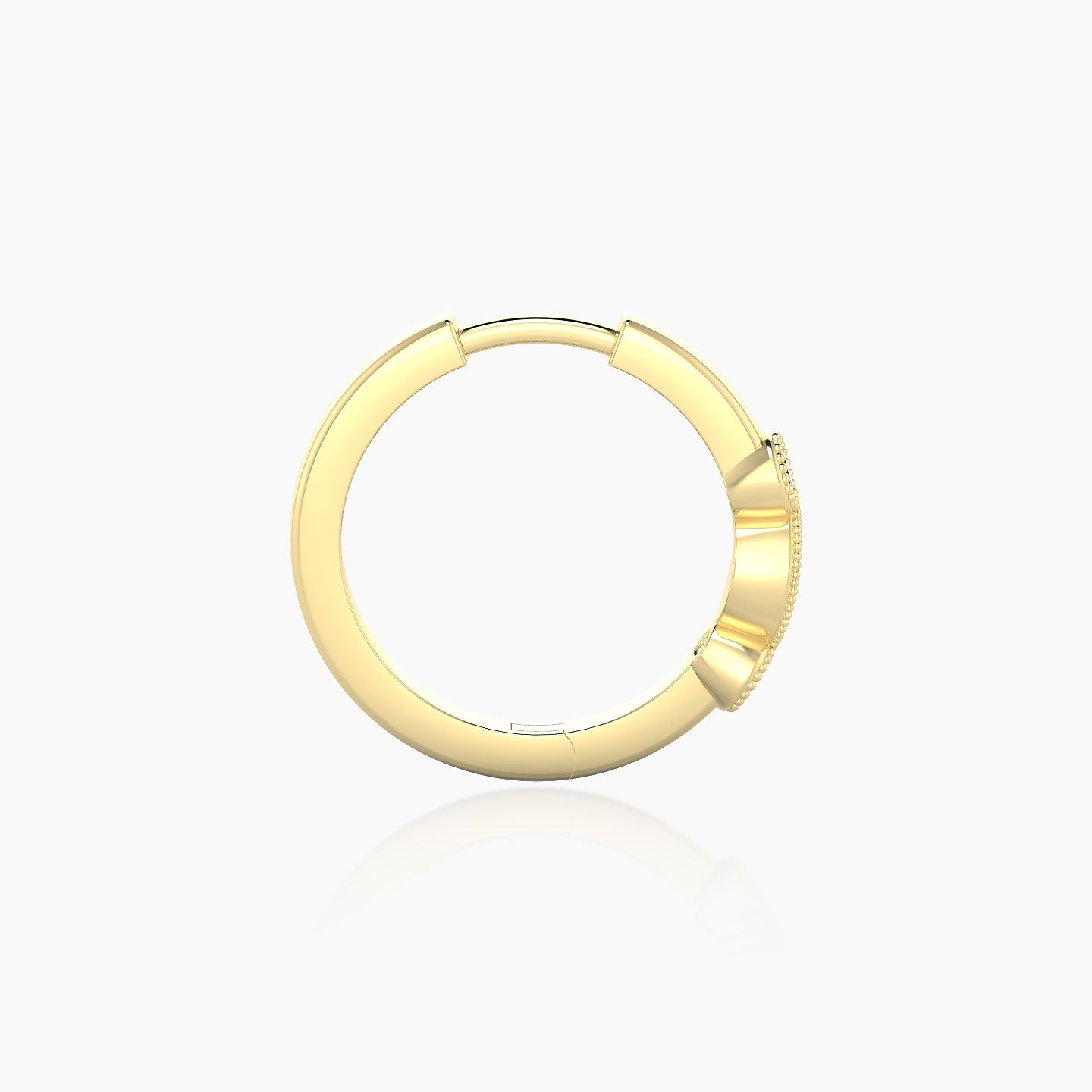 Camilla | 18k Yellow Gold 9.5 mm Black Diamond & Diamond Hoop Piercing