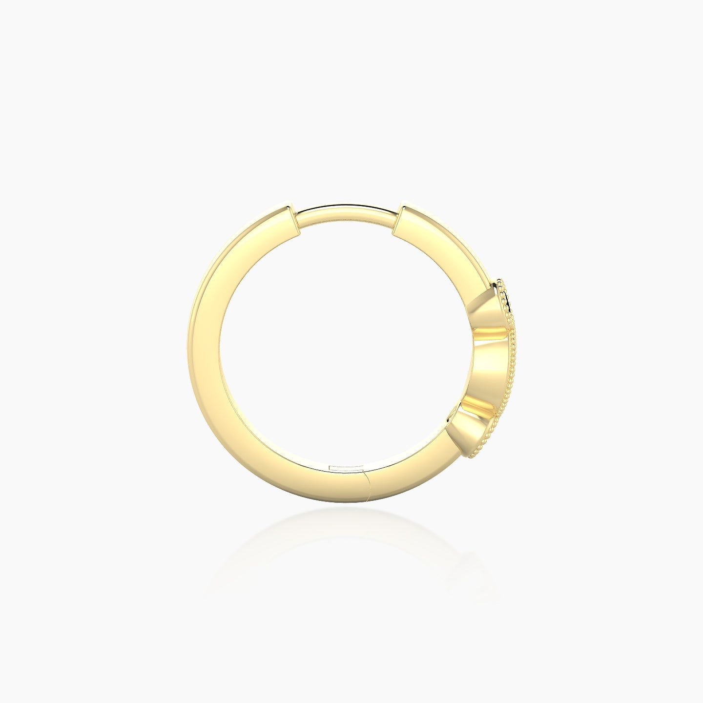 Camilla | 18k Yellow Gold 9.5 mm Emerald Hoop Piercing