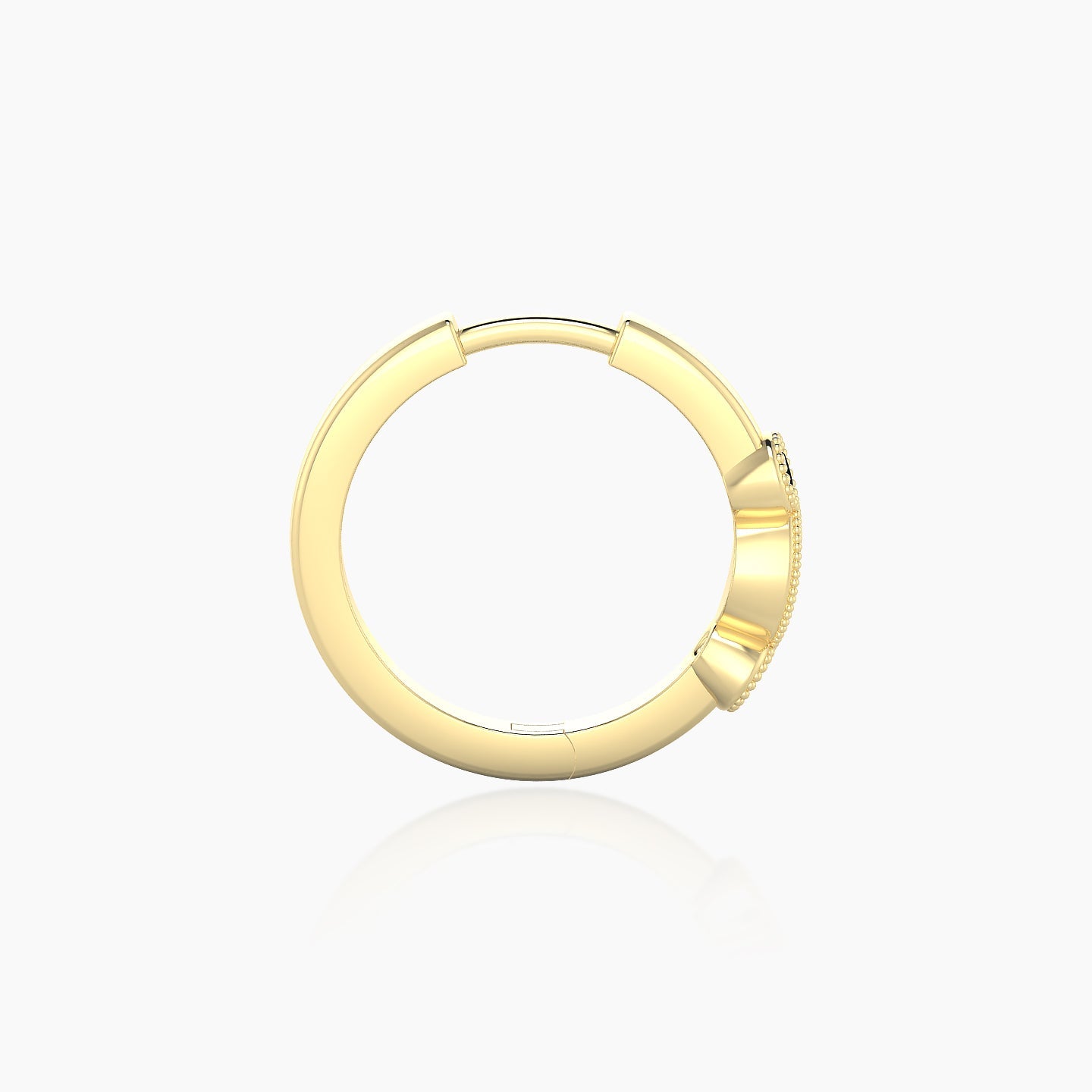 Camilla | 18k Yellow Gold 9.5 mm Emerald & Diamond Hoop Piercing