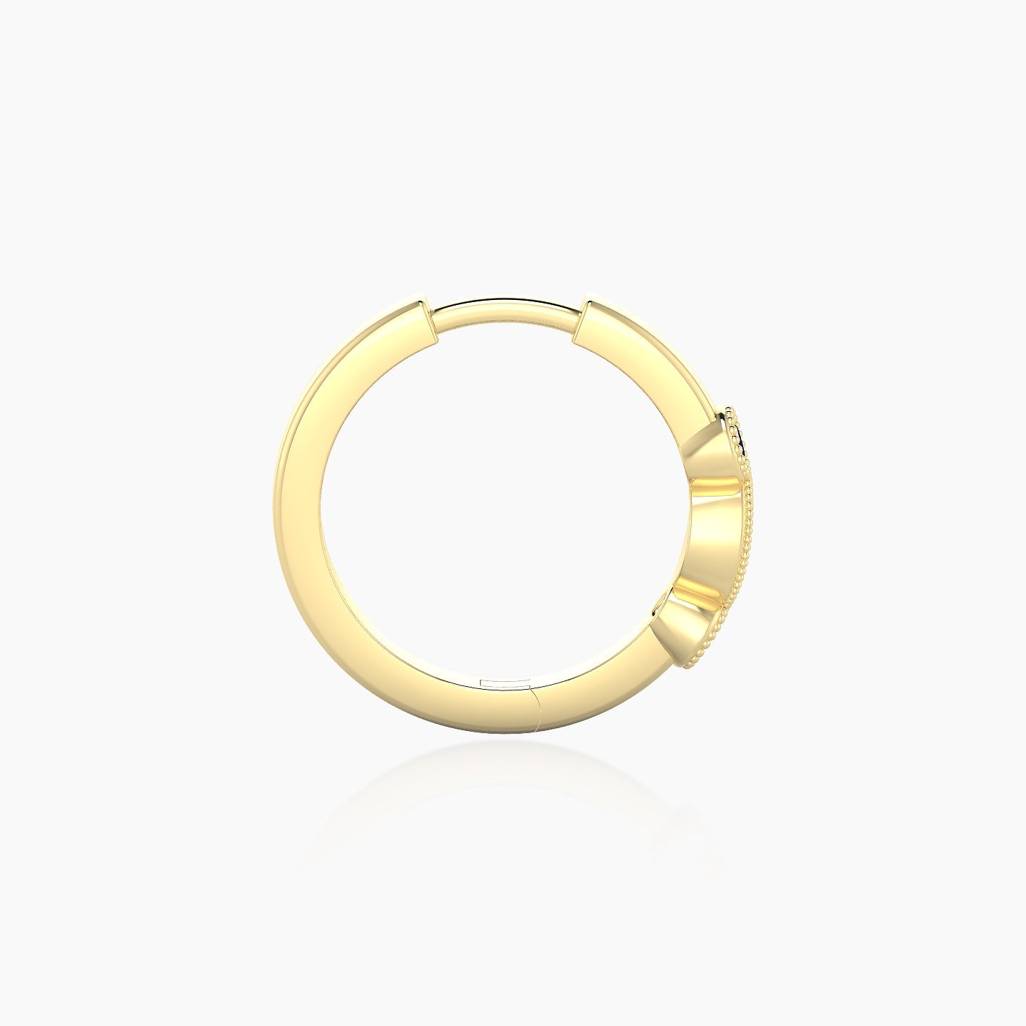 Camilla | 18k Yellow Gold 9.5 mm Sapphire & Diamond Hoop Piercing