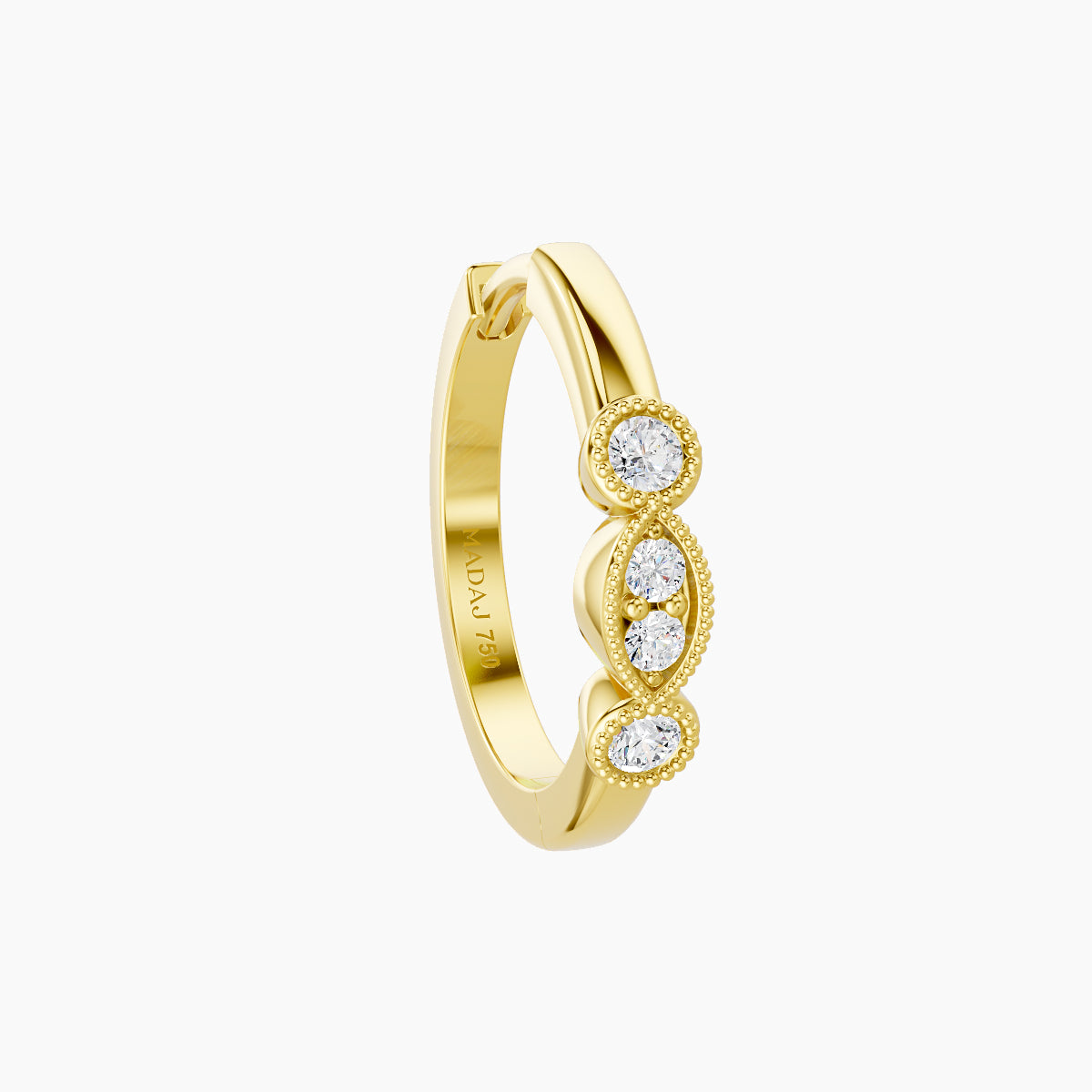 Camilla | 18k Yellow Gold 9.5 mm Diamond Nose Ring Piercing