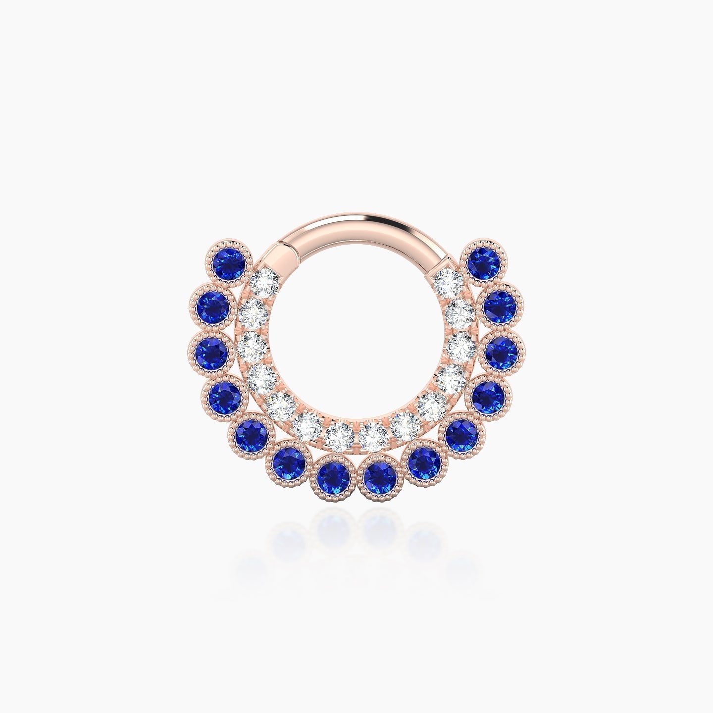 Cassandre | 18k Rose Gold 6.5 mm Sapphire & Diamond Septum Piercing