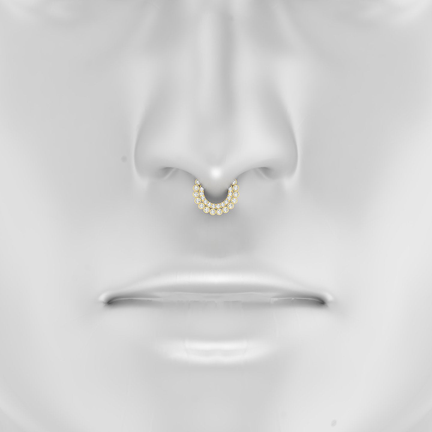 Cassandre | 18k Yellow Gold 6.5 mm Diamond Septum Piercing