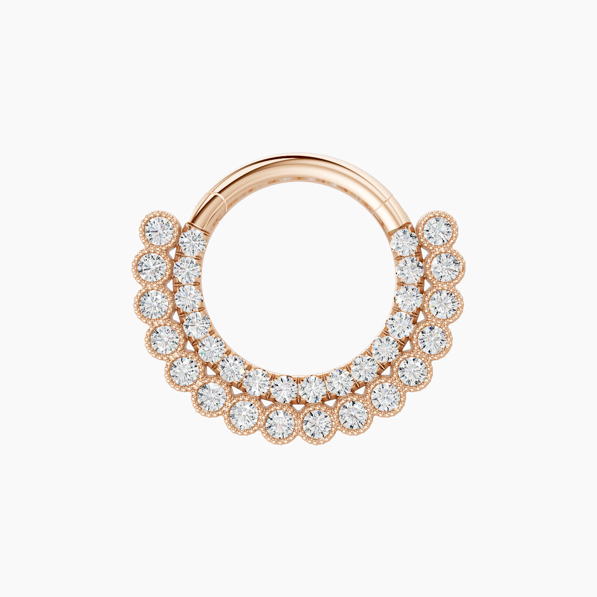 Cassandre | 18k Rose Gold 8 mm Diamond Daith Piercing