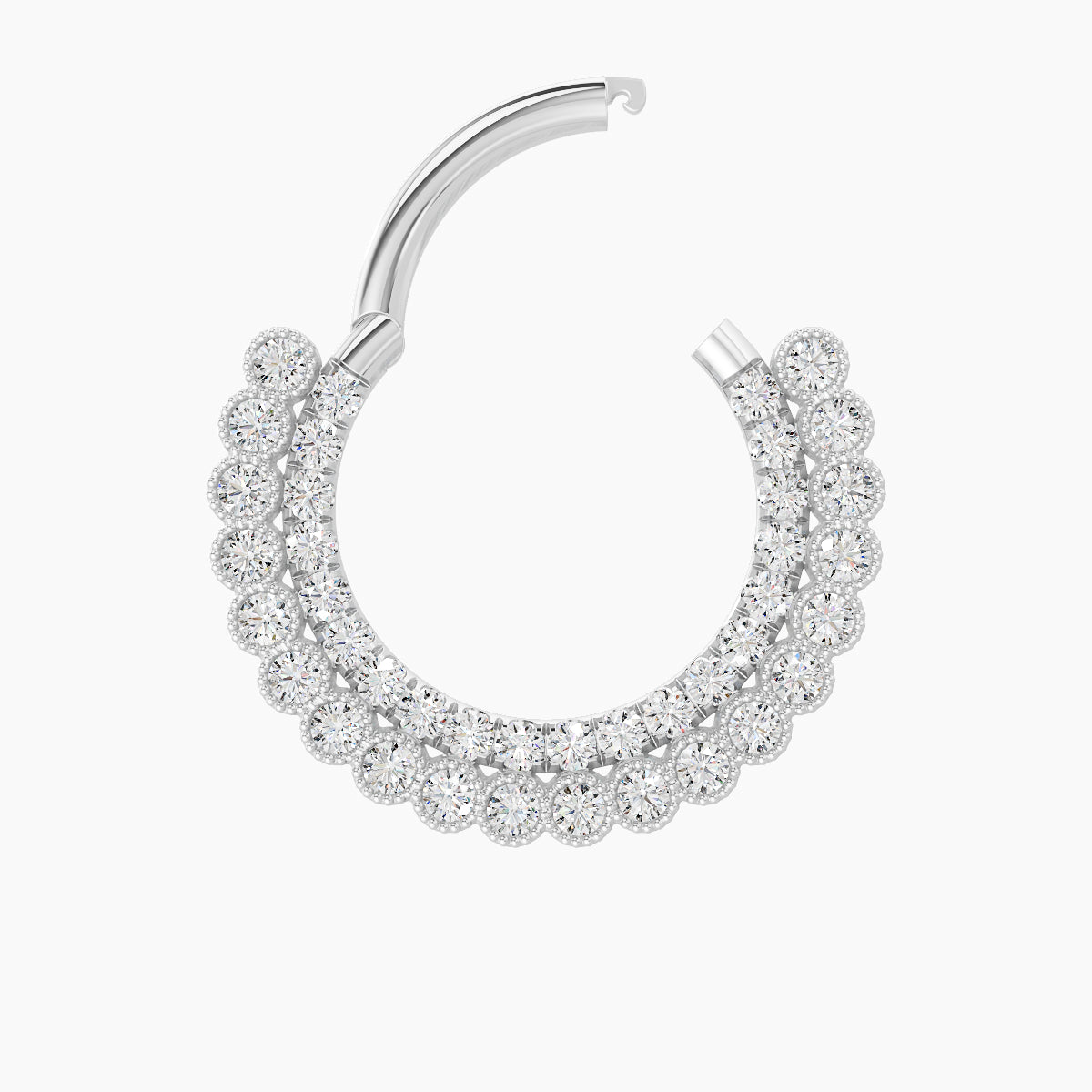 Cassandre | 18k White Gold 9.5 mm Diamond Daith Piercing