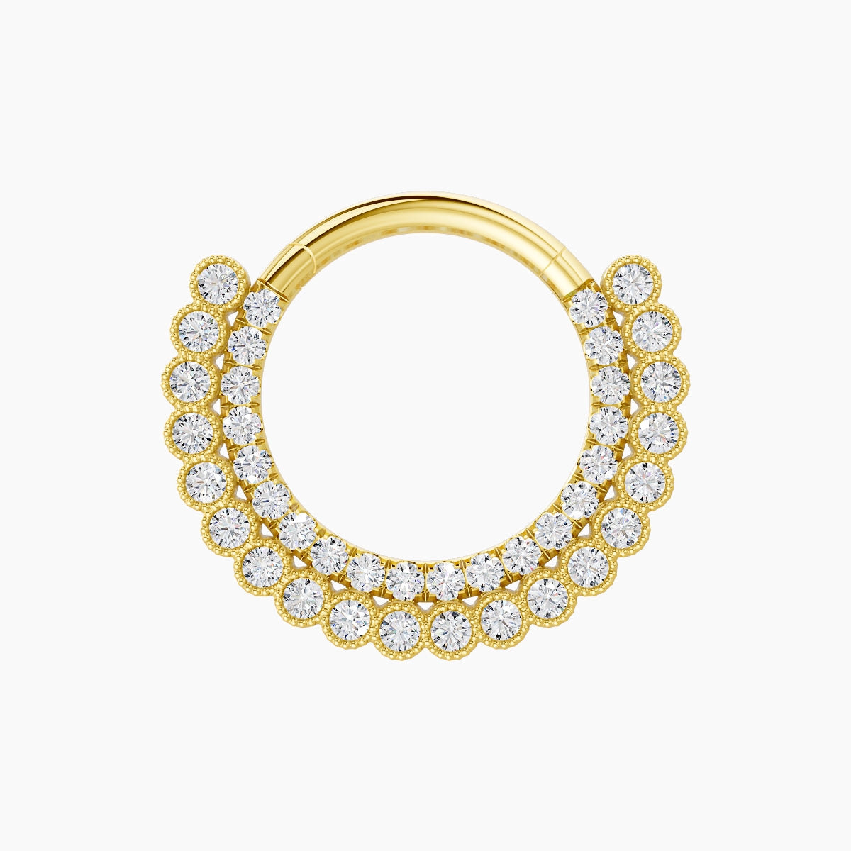 Cassandre | 18k Yellow Gold 9.5 mm Diamond Daith Piercing