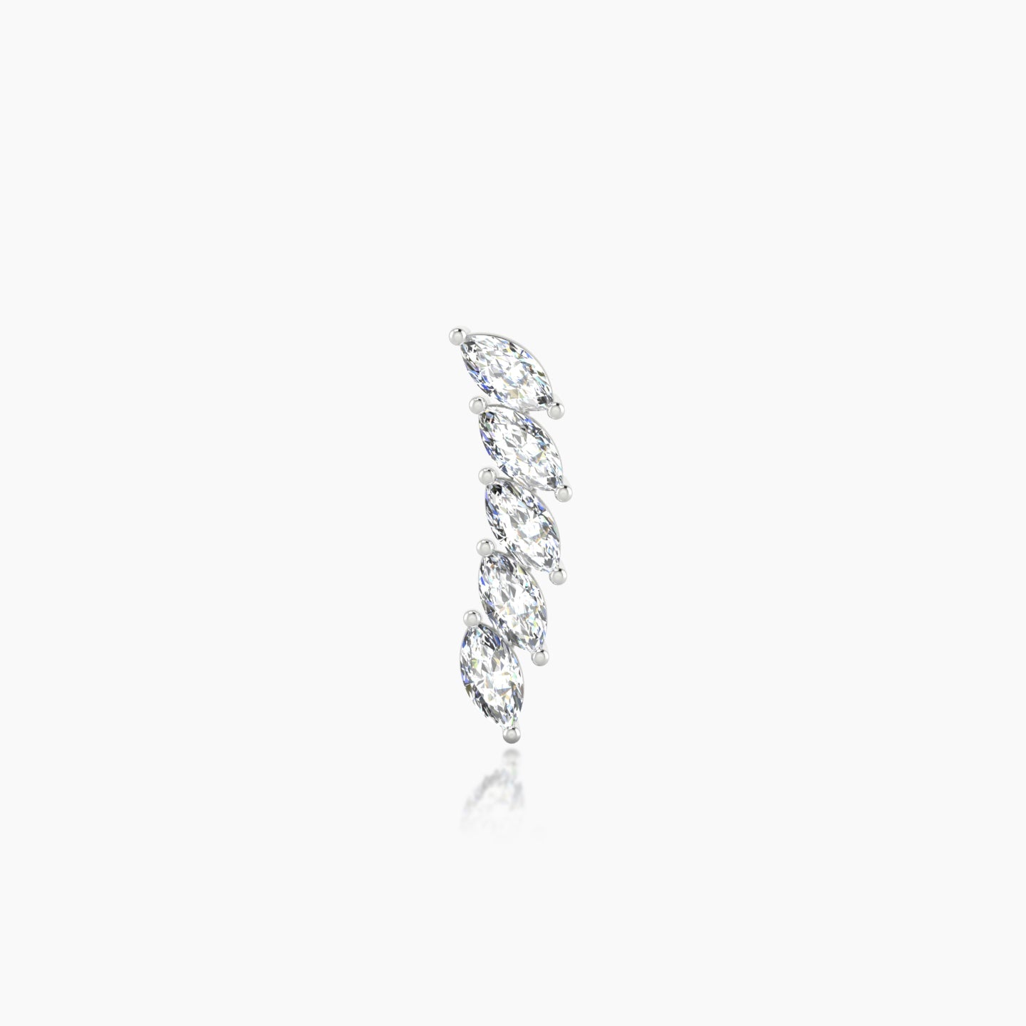Celeste | 18k White Gold 11 mm Long Diamond Piercing