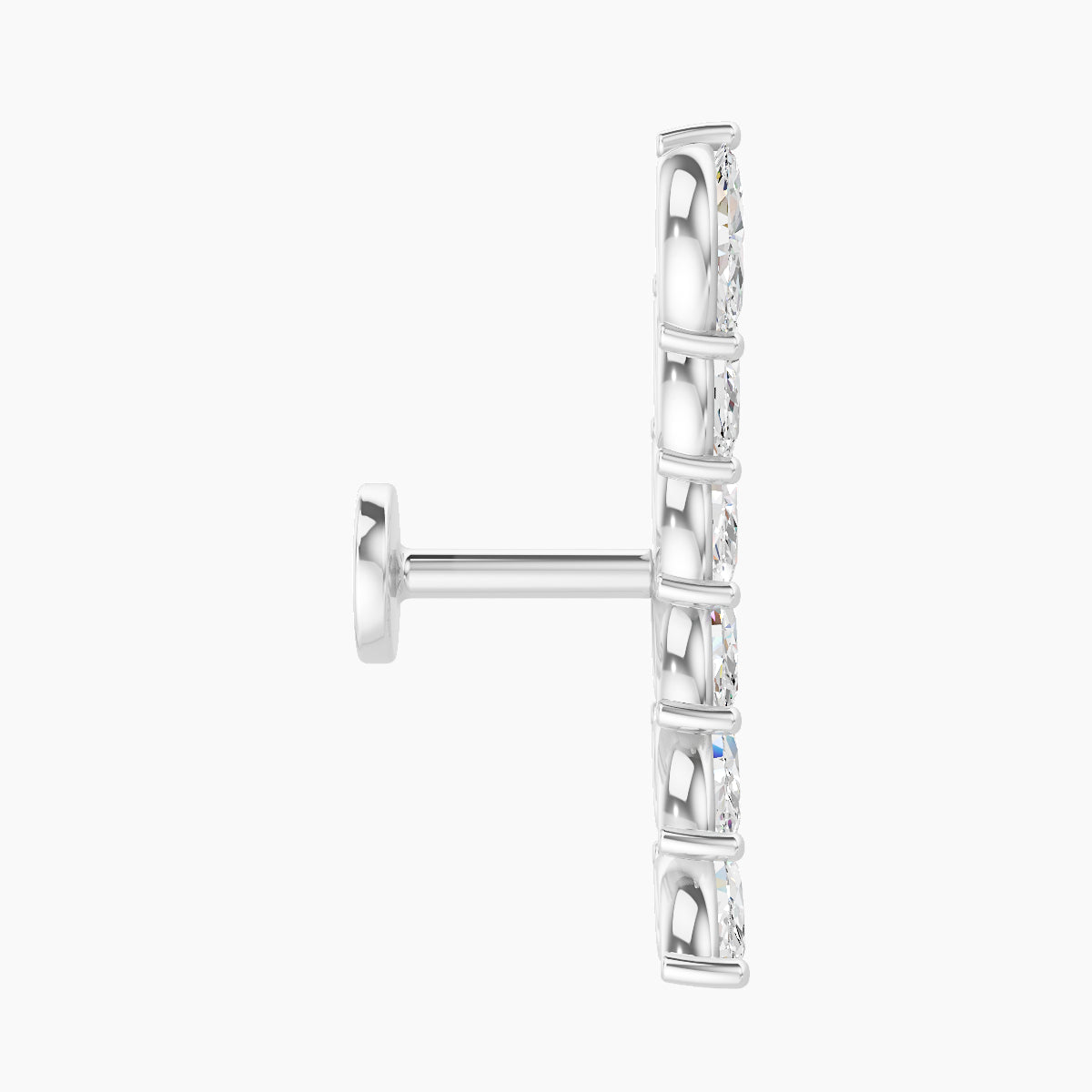 Celeste L | 18k White Gold 16.4 mm 5 mm Long Diamond Left Piercing