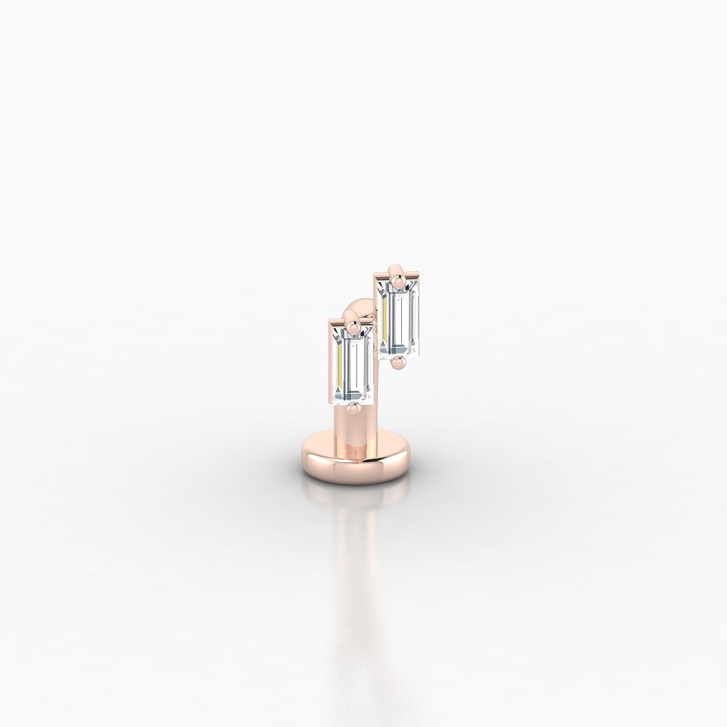 Ceres | 18k Rose Gold 10 mm 5 mm Diamond Floating Navel Piercing
