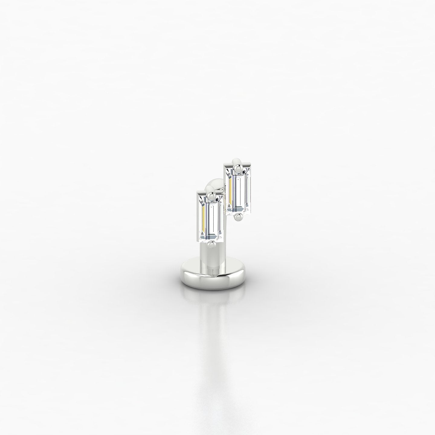 Ceres | 18k White Gold 10 mm 5 mm Diamond Floating Navel Piercing
