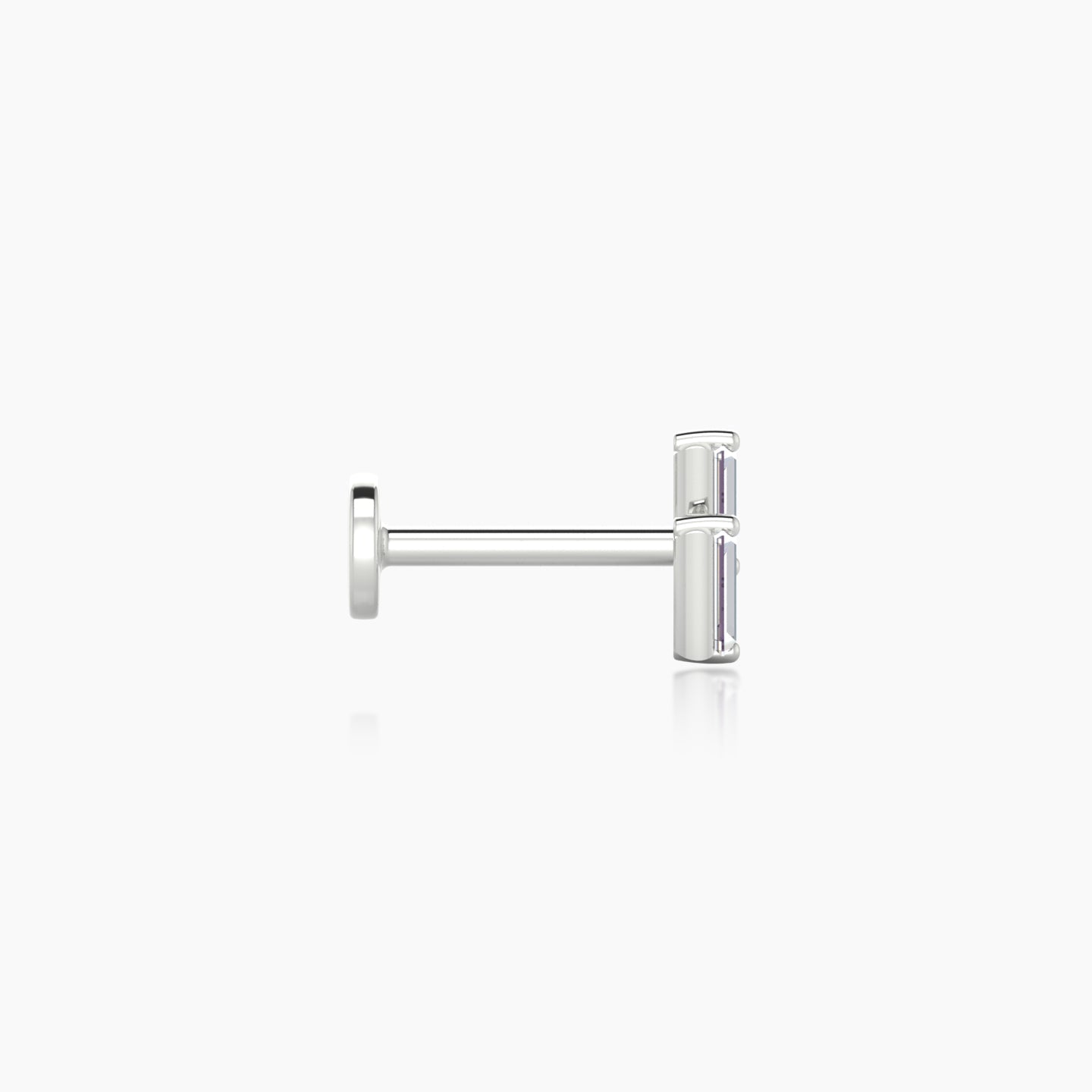 Ceres | 18k White Gold 5 mm 5 mm Diamond Nostril Piercing