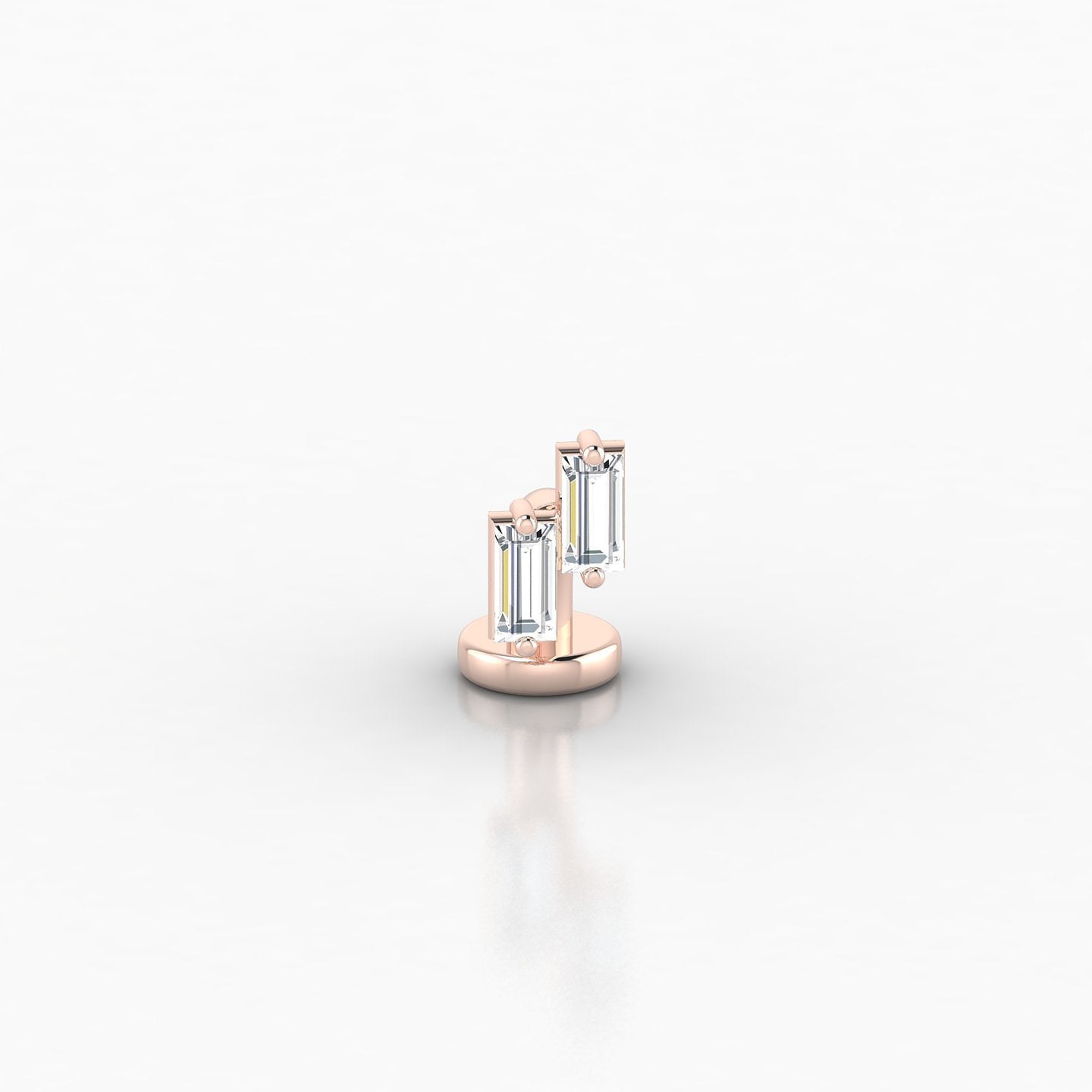 Ceres | 18k Rose Gold 6 mm 5 mm Diamond Floating Navel Piercing