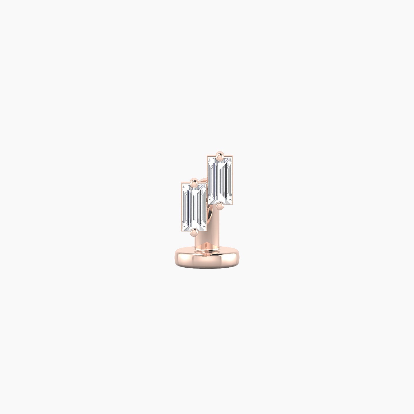 Ceres | 18k Rose Gold 5 mm 6 mm Diamond Floating Navel Piercing