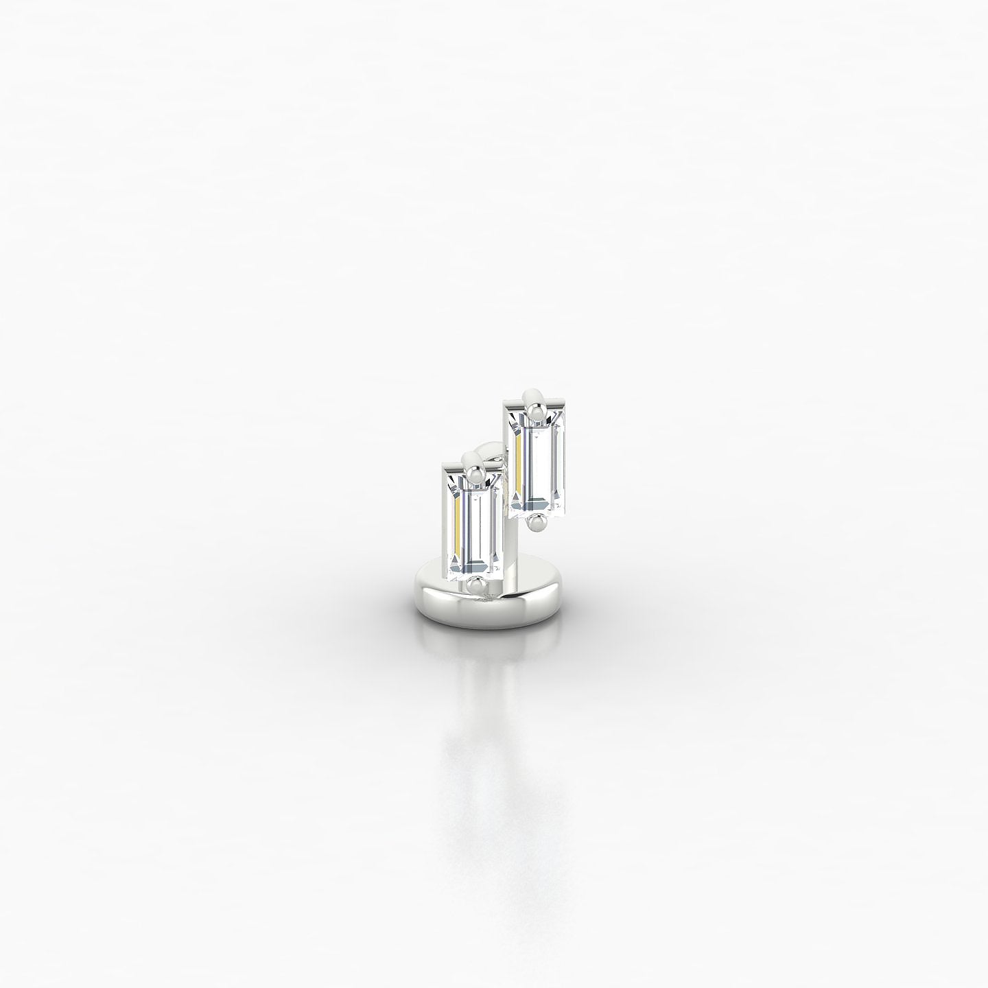 Ceres | 18k White Gold 6 mm 5 mm Diamond Floating Navel Piercing