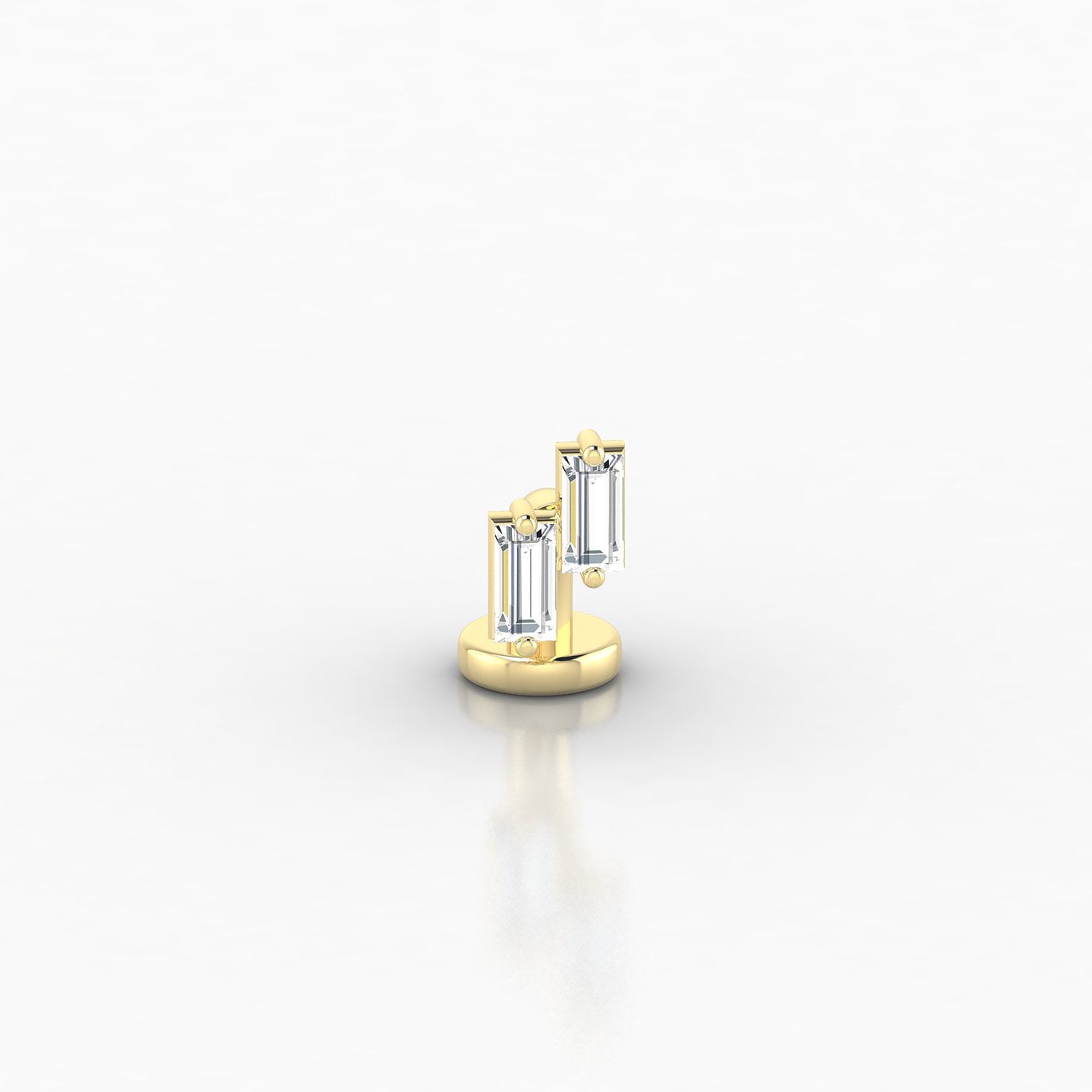 Ceres | 18k Yellow Gold 6 mm 5 mm Diamond Floating Navel Piercing