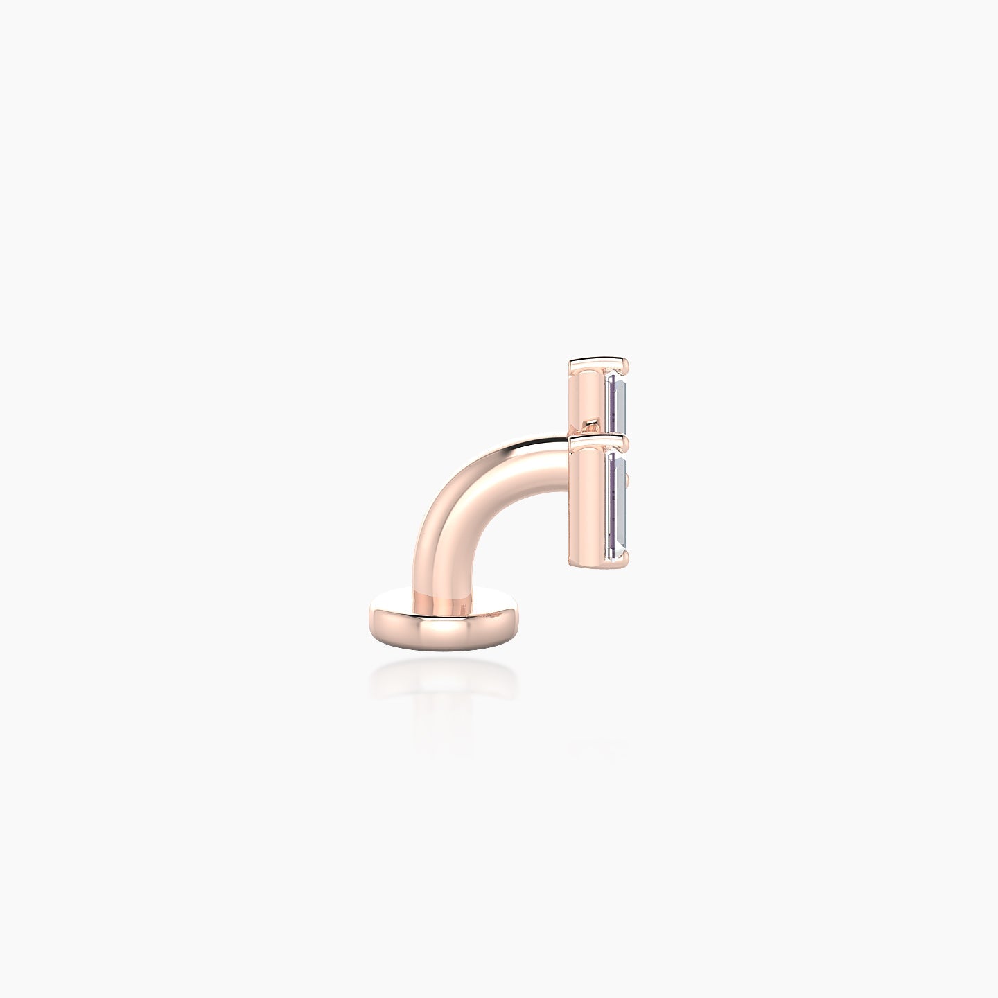 Ceres | 18k Rose Gold 6 mm 5 mm Diamond Floating Navel Piercing