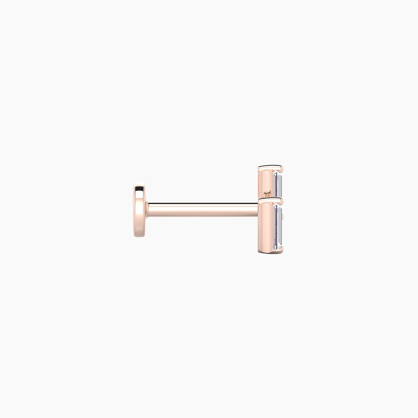 Ceres | 18k Rose Gold 5 mm 6.5 mm Diamond Nostril Piercing