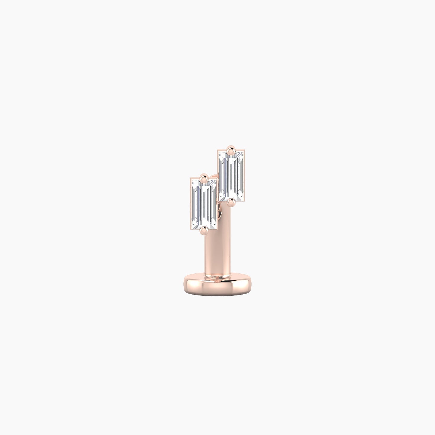 Ceres | 18k Rose Gold 5 mm 8 mm Diamond Floating Navel Piercing