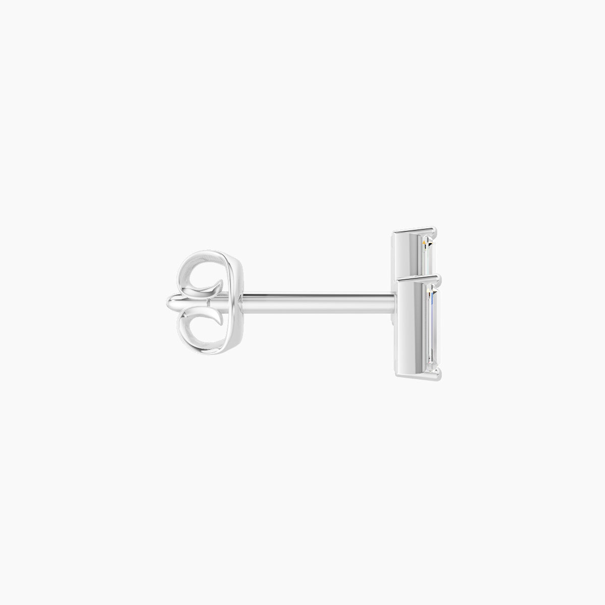 Ceres | 18k White Gold 5 mm Diamond Earring