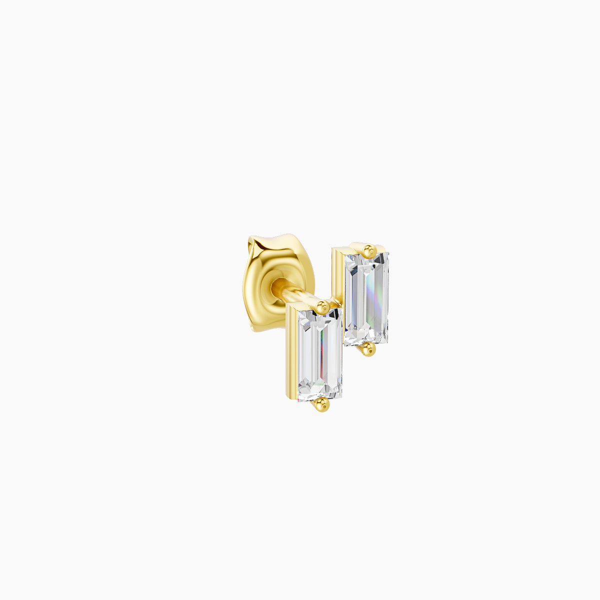 Ceres | 18k Yellow Gold 5 mm Diamond Earring