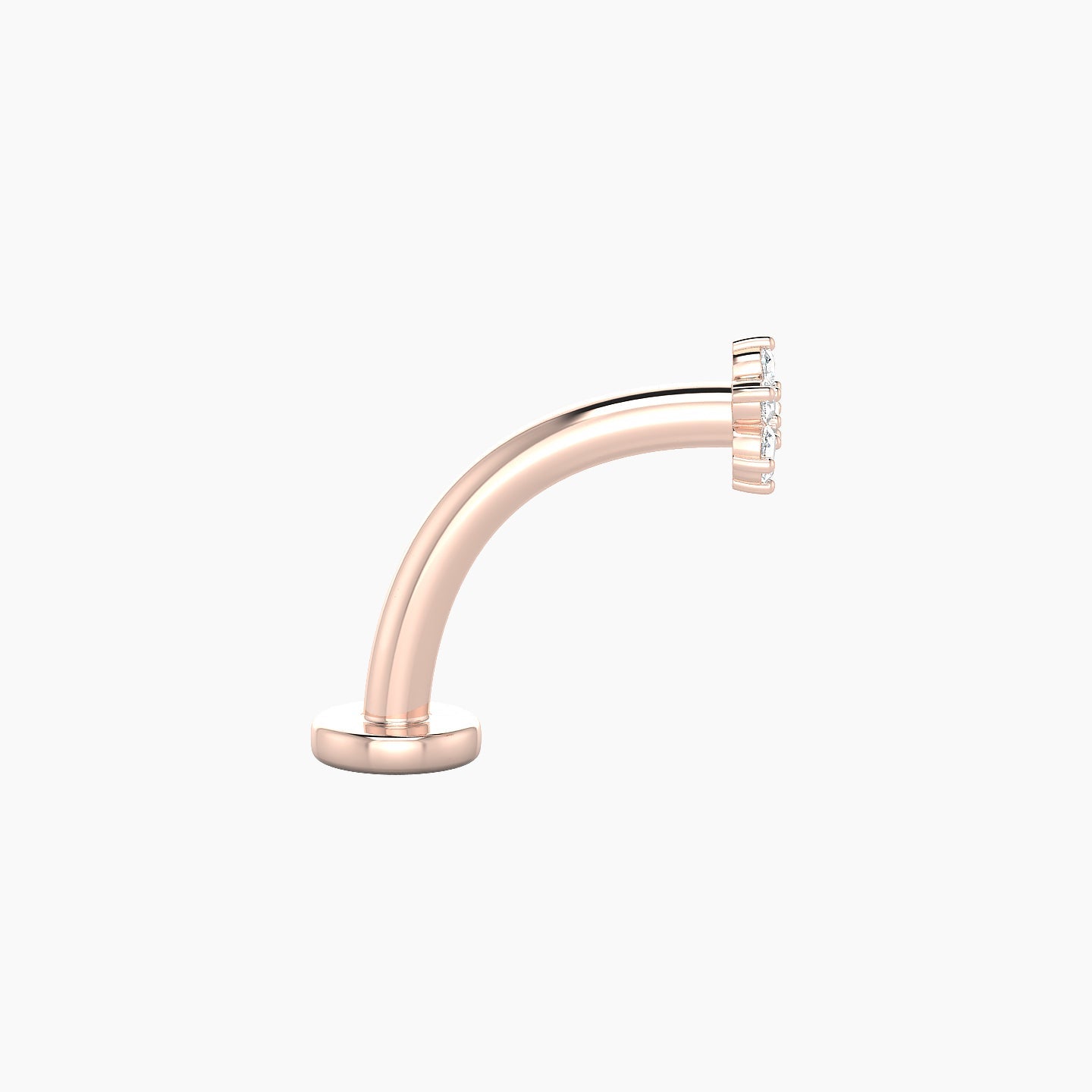 Chloris | 18k Rose Gold 4 mm 10 mm Flower Diamond Floating Navel Piercing