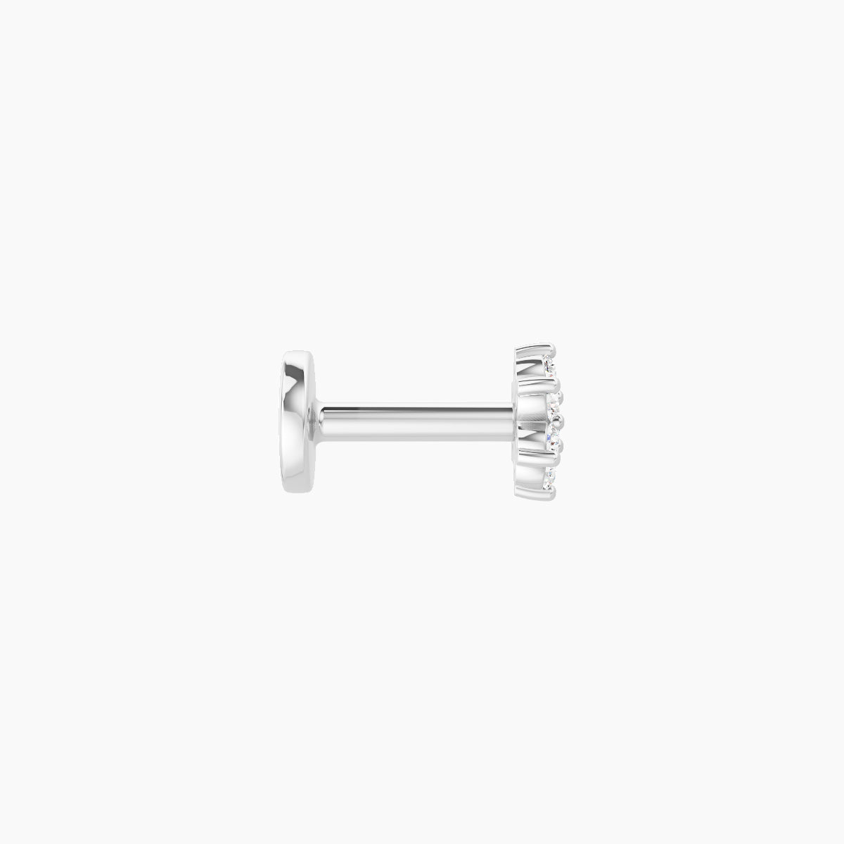 Chloris | 18k White Gold 5 mm 5 mm Flower Diamond Piercing