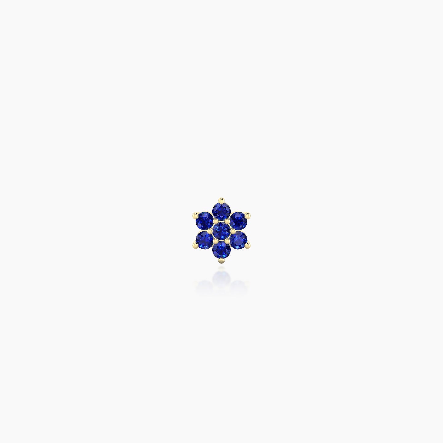 Chloris | 18k Yellow Gold 5 mm 4 mm Flower Sapphire Piercing