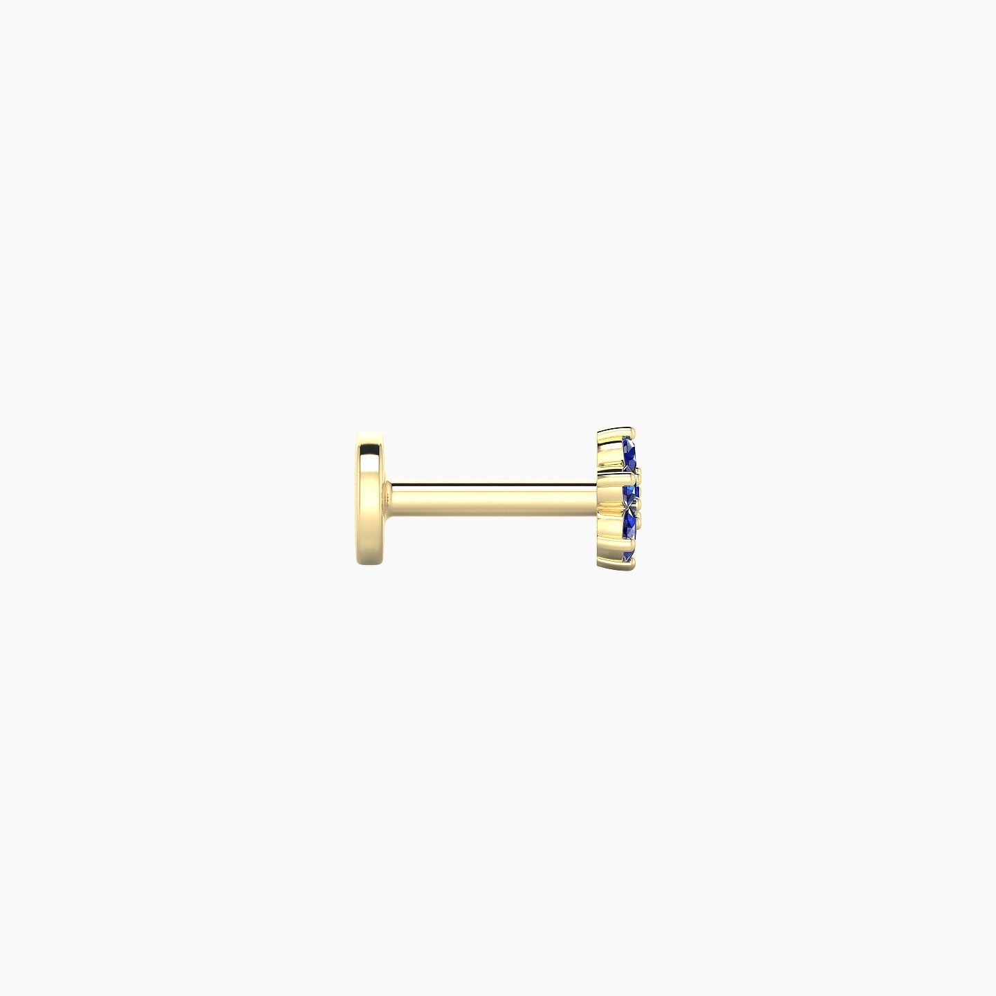 Chloris | 18k Yellow Gold 5 mm 4 mm Flower Sapphire Piercing