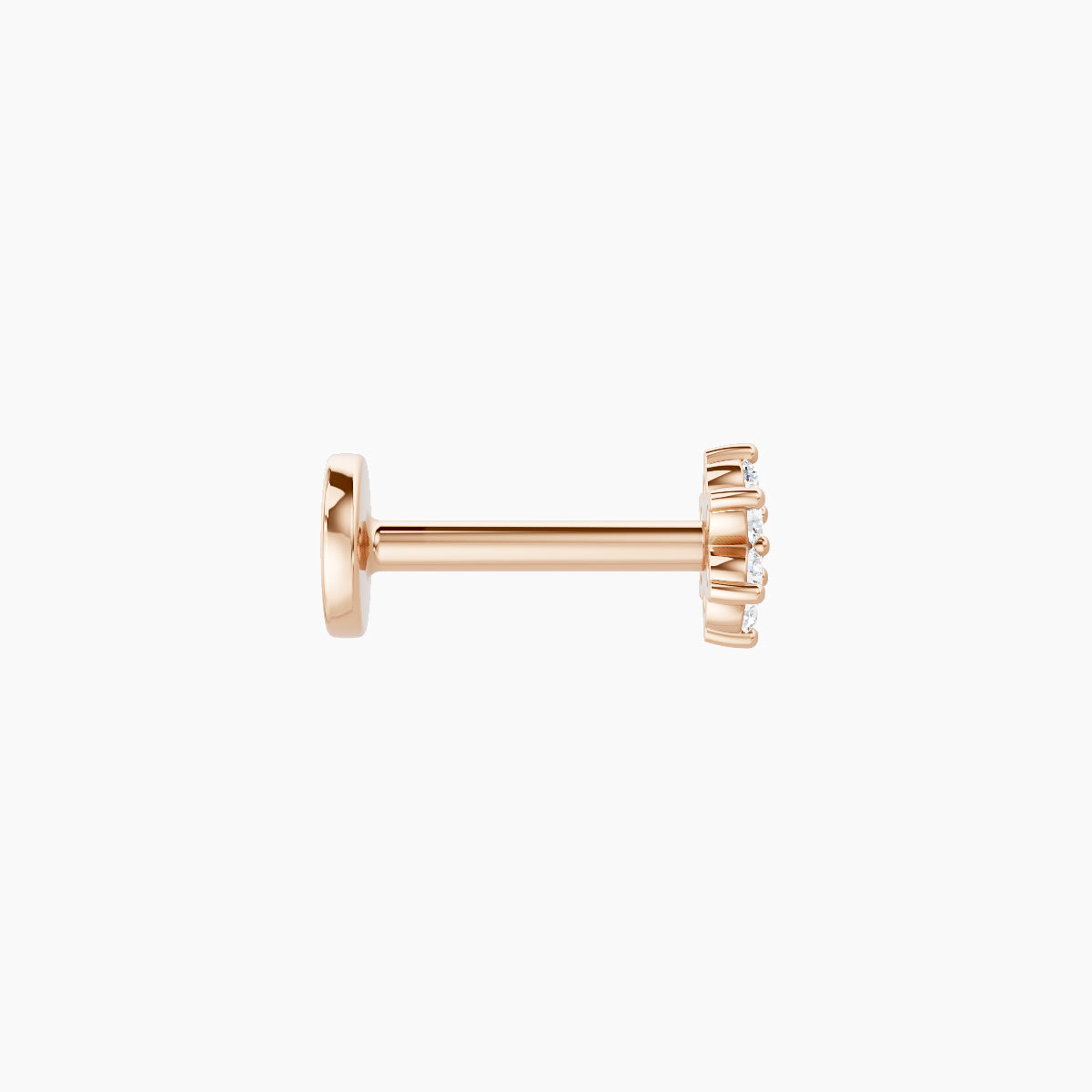 Chloris | 18k Rose Gold 5 mm 6.5 mm Flower Diamond Piercing