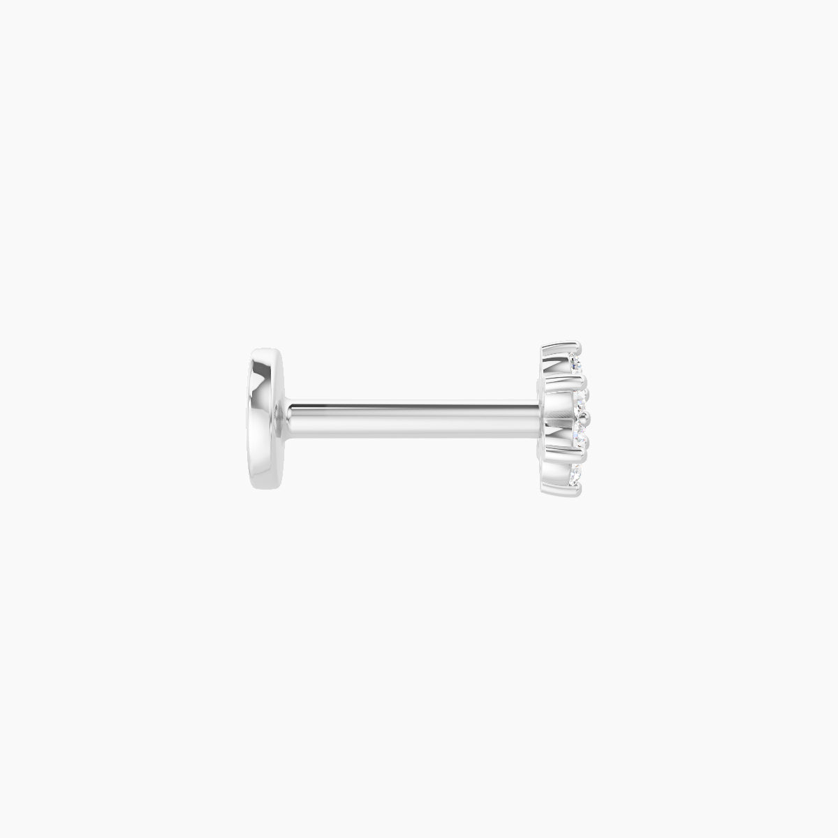 Chloris | 18k White Gold 5 mm 6.5 mm Flower Diamond Piercing