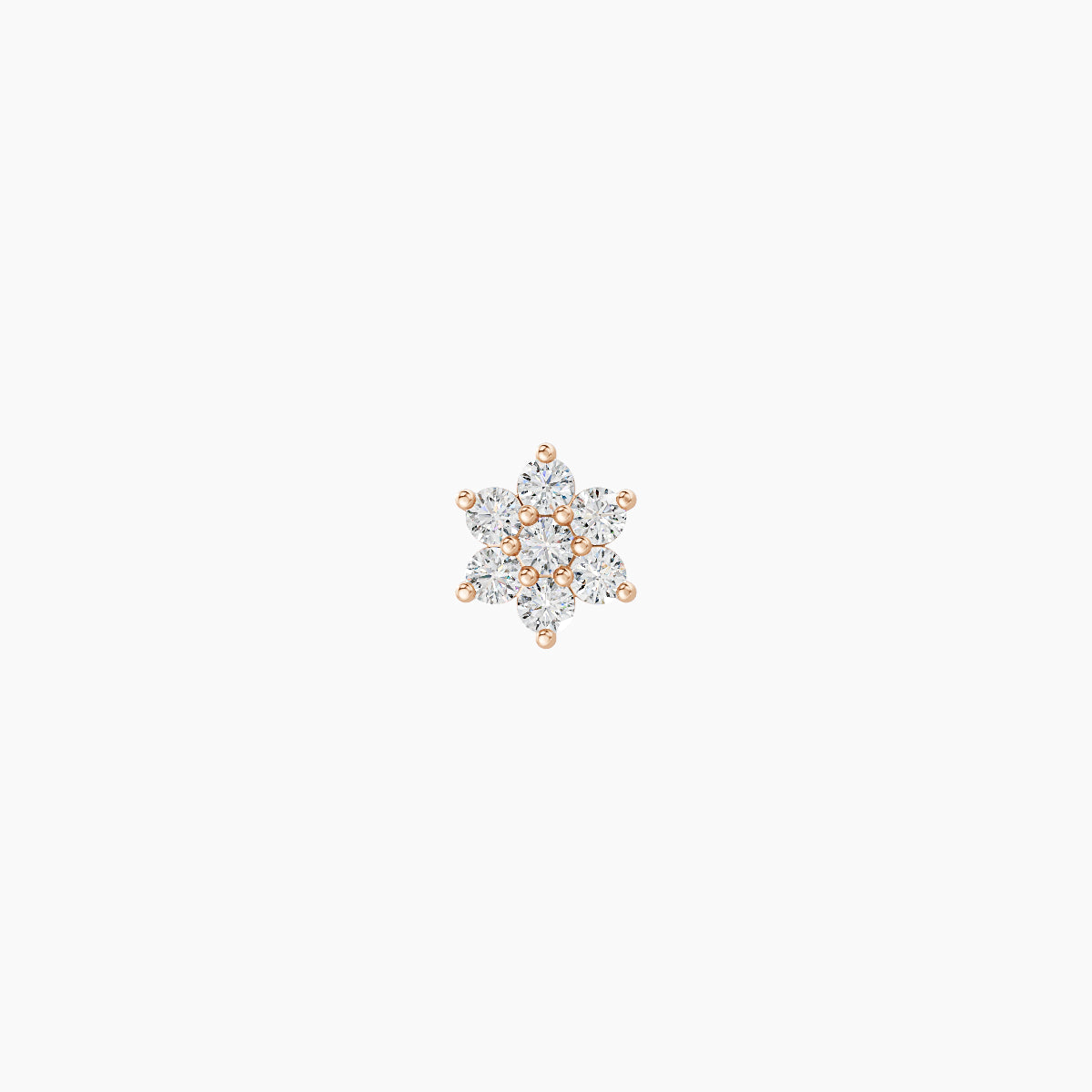Chloris | 18k Rose Gold 5 mm 8 mm Flower Diamond Piercing