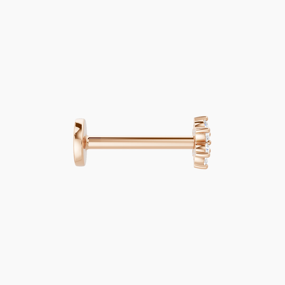 Chloris | 18k Rose Gold 5 mm 8 mm Flower Diamond Piercing