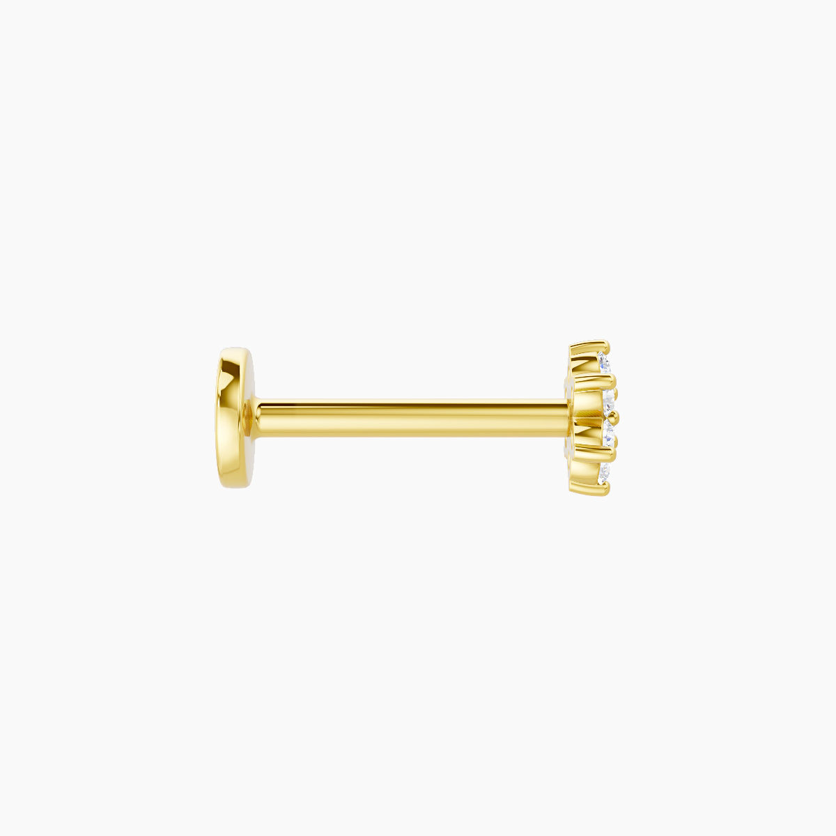Chloris | 18k Yellow Gold 5 mm 8 mm Flower Diamond Piercing
